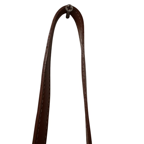 Vintage Esprit Crossbody Bag Shoulder Purse Brown Cream Small Flap retro 90s - Picture 6 of 11